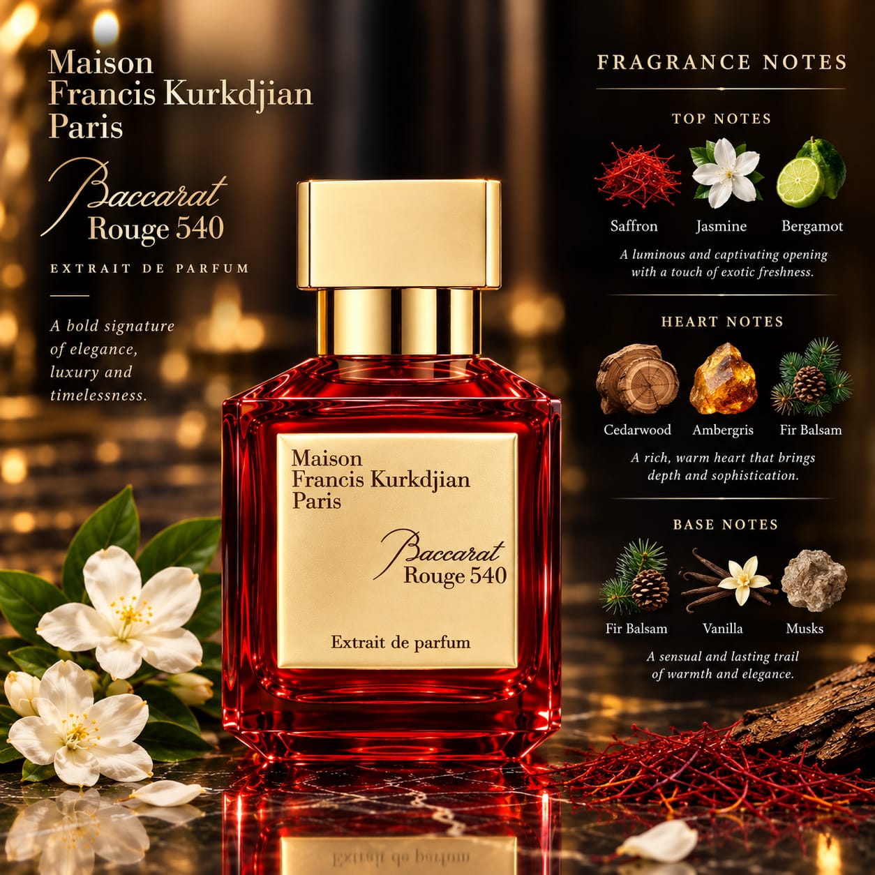 Maison Francis Kurkdjian Baccarat Rouge 540 Extrait De Parfum Perfume 70ml