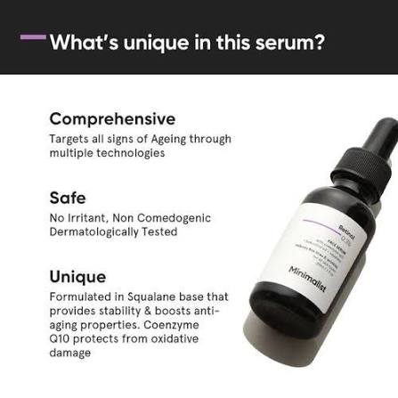 MINIMALIST 0.3% RETINOL FACE SERUM 30ML