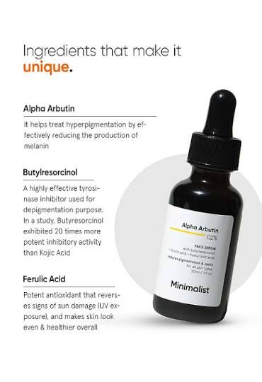 MINIMALIST 2% ALPHA ARBUTIN FACE SERUM