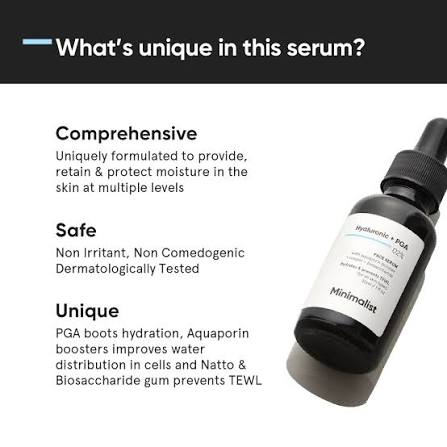 MINIMALIST HYALURONIC +PGA FACE SERUM
