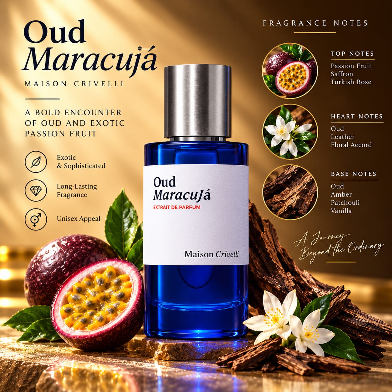 Maison Crivelli Oud Maracuja Perfume Extrait De Parfum 50ml