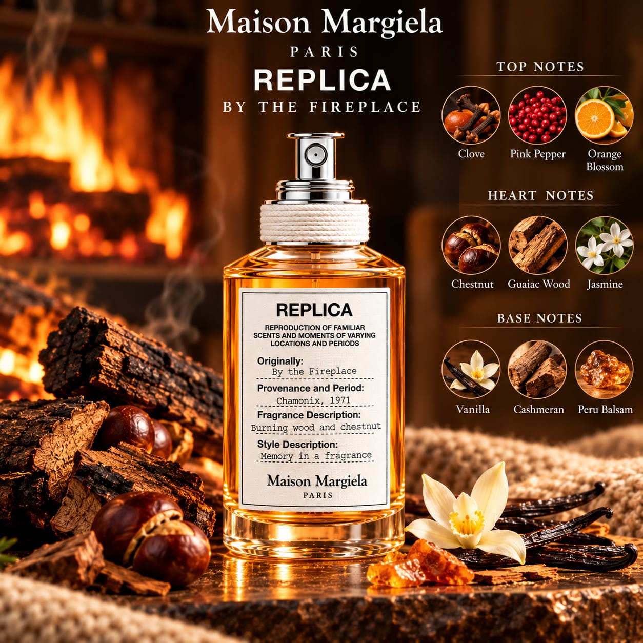 Maison Margiela Replica By The Fireplace Perfume EDT 100ml