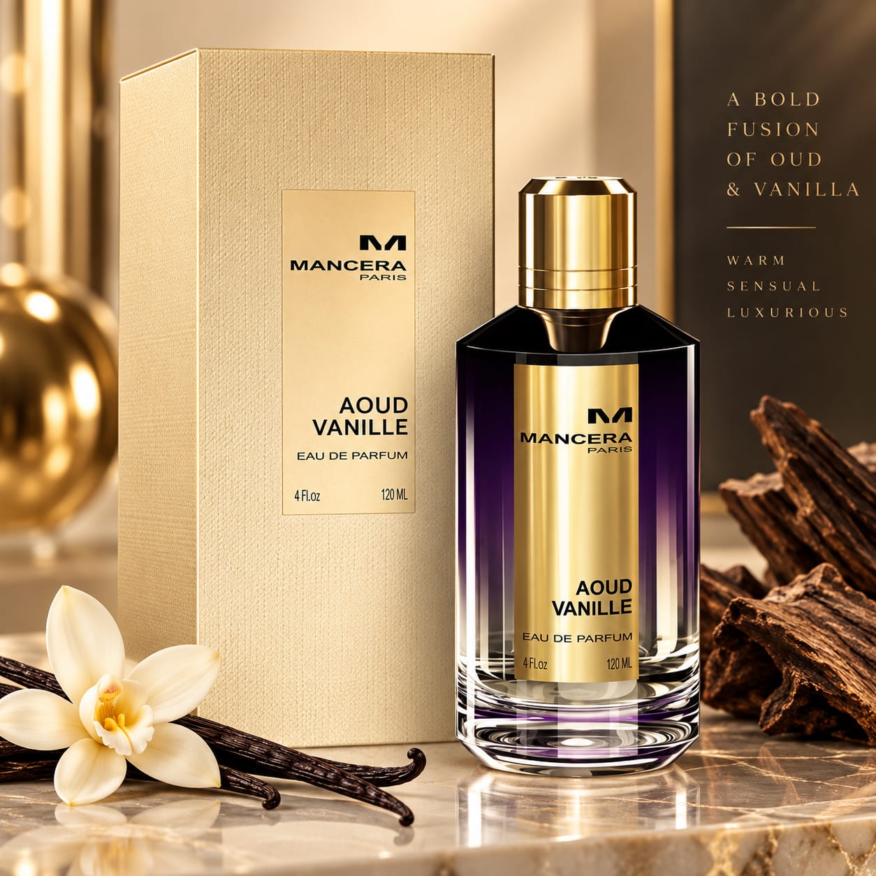 Mancera Aoud Vanilla Perfume EDP 120ml