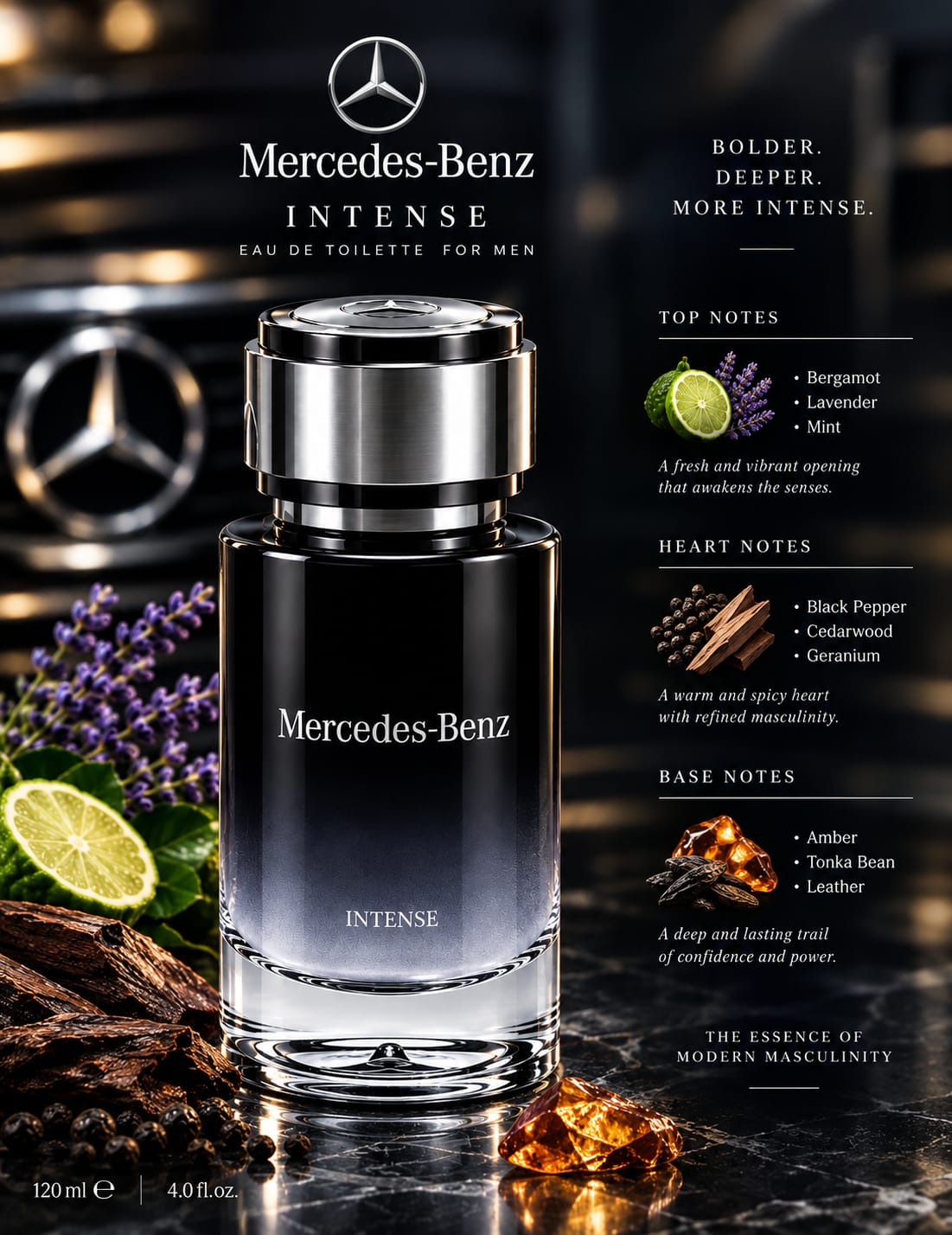 Mercedes-Benz Intense Perfume For Man EDT 120ml