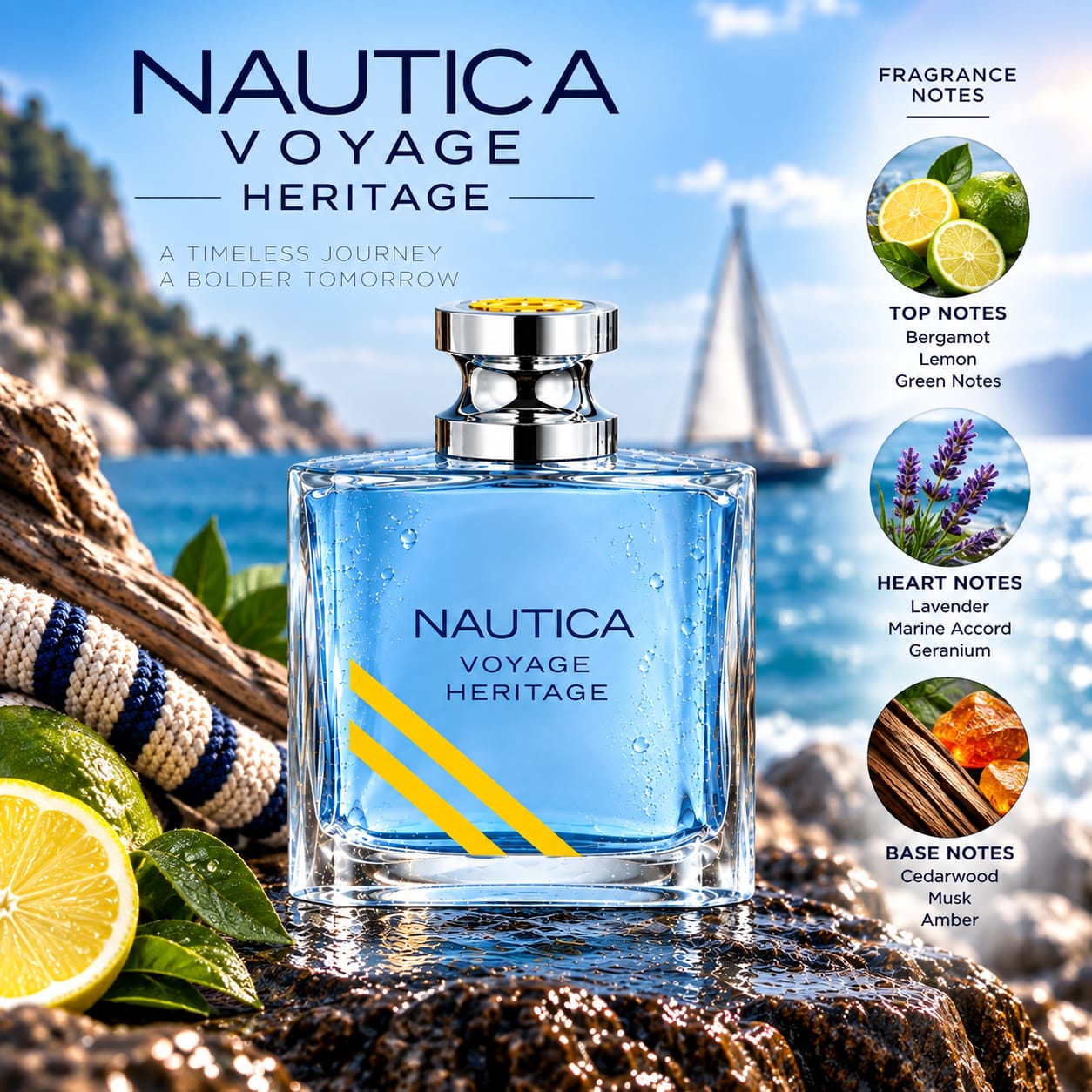 Nautica Voyage Heritage Perfume For Men EDT 100ml