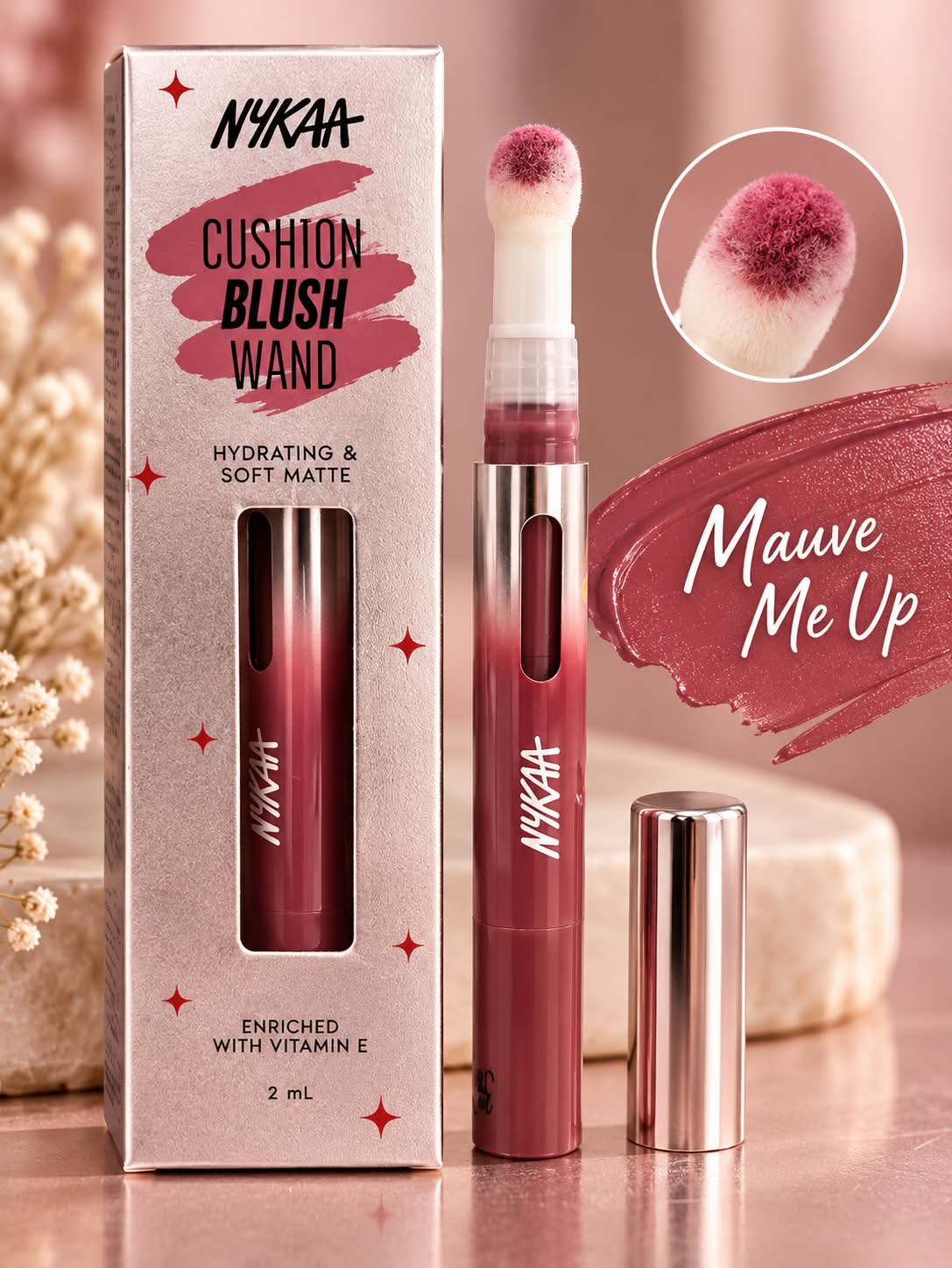 Nykaa Cushion Blush Wand Hydrating & Soft Matte