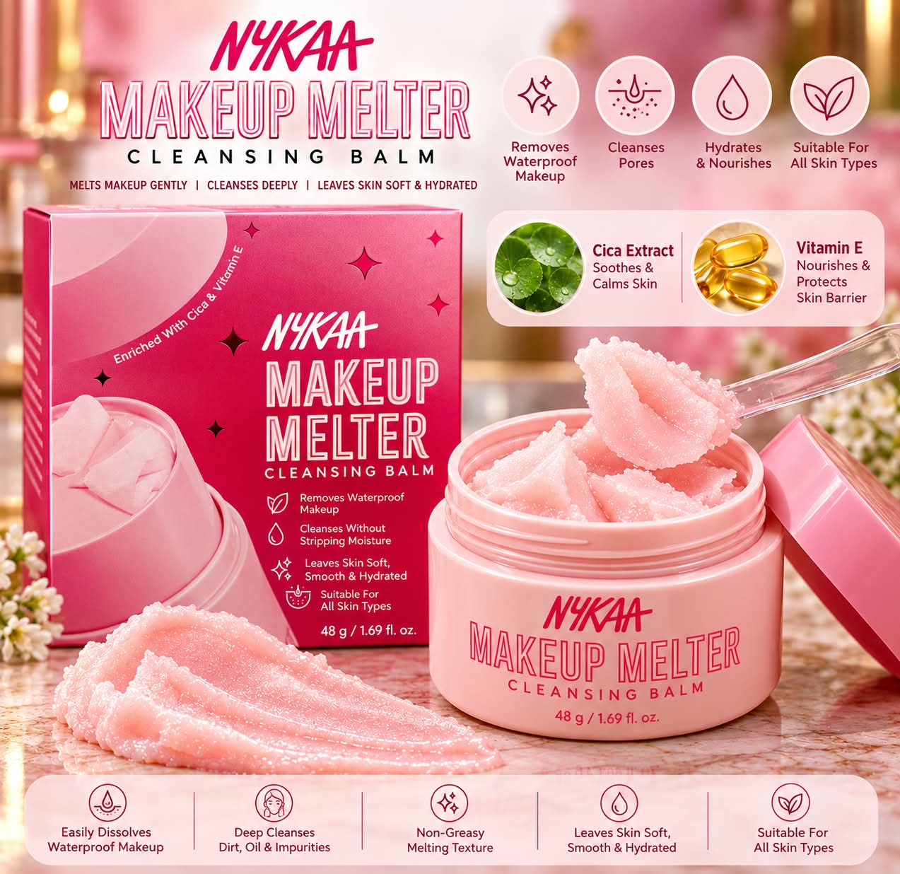 Nykaa Makeup Melter Cleansing Baml 48gm