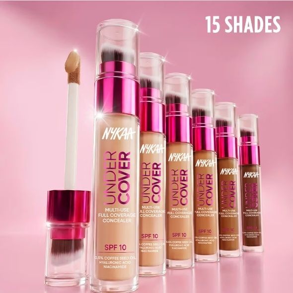 NYKAA Undercover Multi-Use Full Coverage Concealer-Hyaluronic Acid & Niacinamide Concealer (03N, 3 ml)