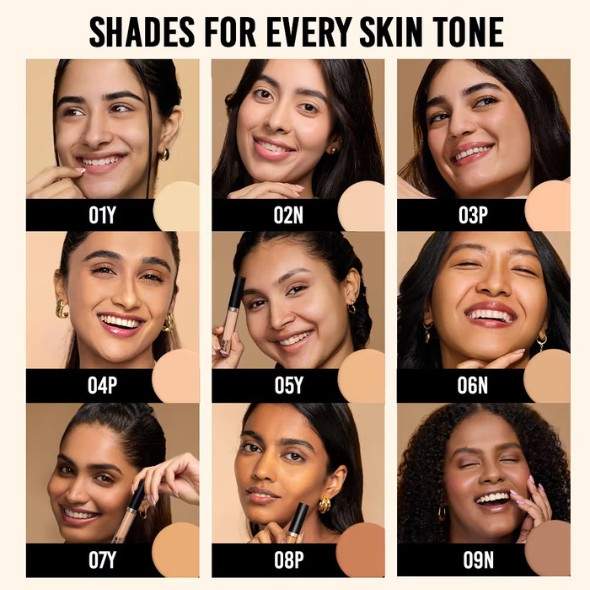 NYKAA Matte To Last Full Coverage Liquid  Concealer (03P Light, 4.5 g)