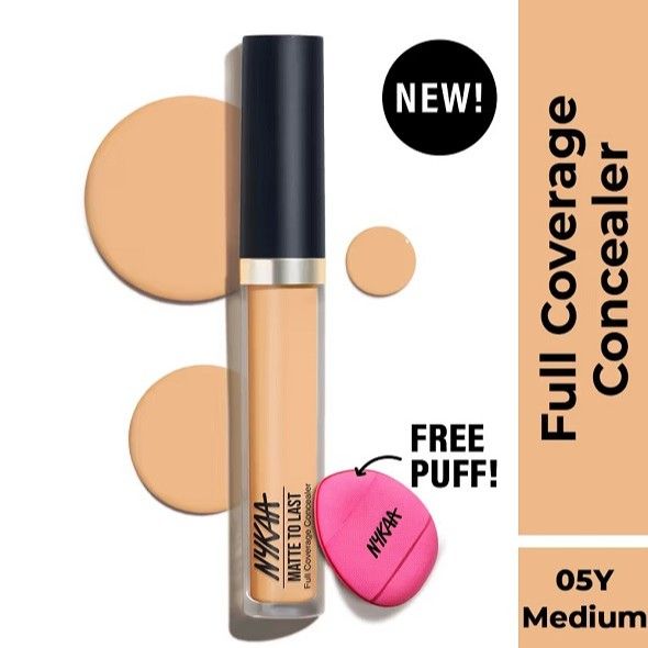 NYKAA Matte To Last Full Coverage Liquid  Concealer (03P Light, 4.5 g)