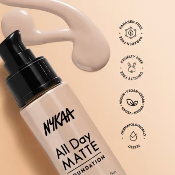 Nykaa All Day Matte Long Wear Liquid Foundation For Normal To Combination Skin