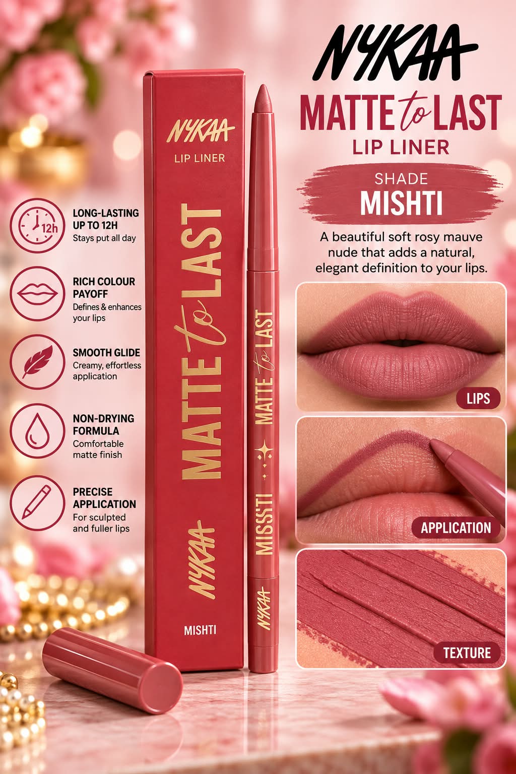 Nykaa Cosmetics Matte to Last Lip Liner