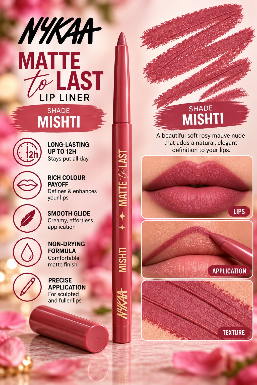 Nykaa Cosmetics Matte to Last Lip Liner