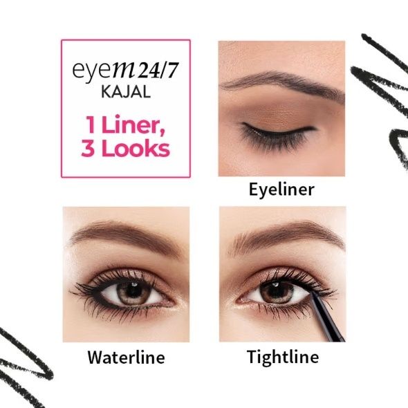 Nykaa Eyem24/7 Smudgeproof Kajal Eyeliner