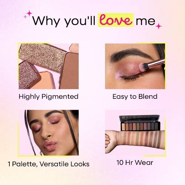 Nykaa Eyes On Me! 10-in-1 Eyeshadow Palette - Sundowner Stunner