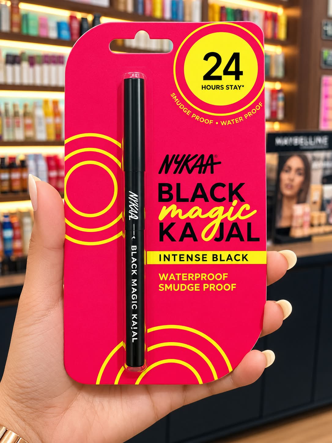 Nykaa Magic Kajal Intense Black Water Proof Smudgeproof