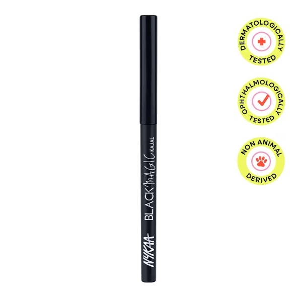 Nykaa Magic Smudgeproof Kajal Eyeliner Pencil Lasts Upto 24 Hours - Black