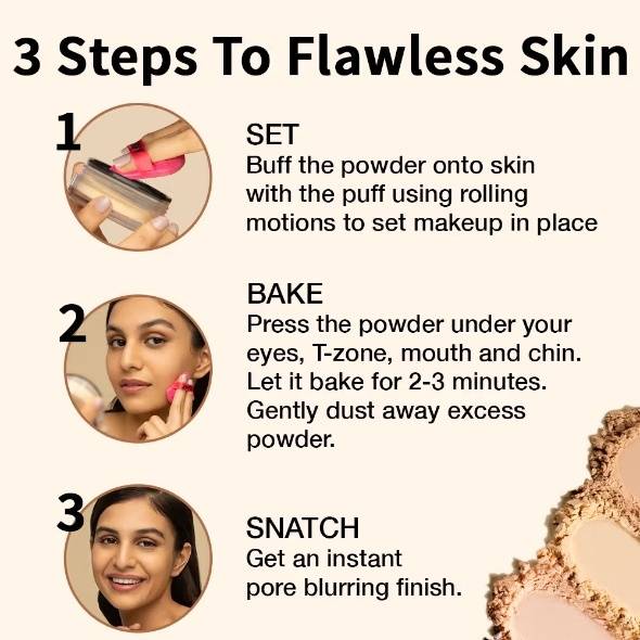 Nykaa Matte to Last Oil Control Loose Setting Powder - Bake, Blur & Set