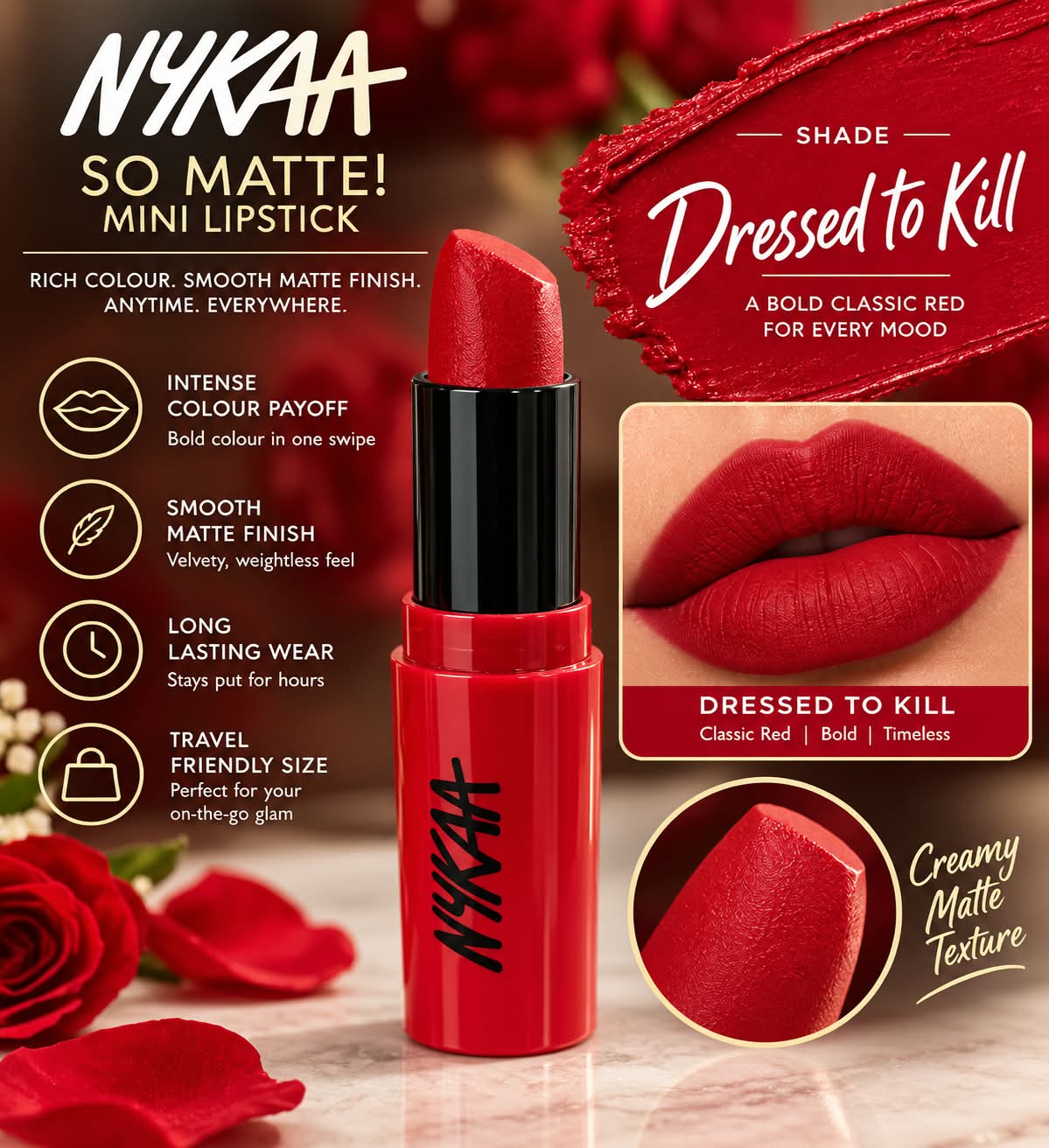 Nykaa So Creme! Creamy Matte Lipstick