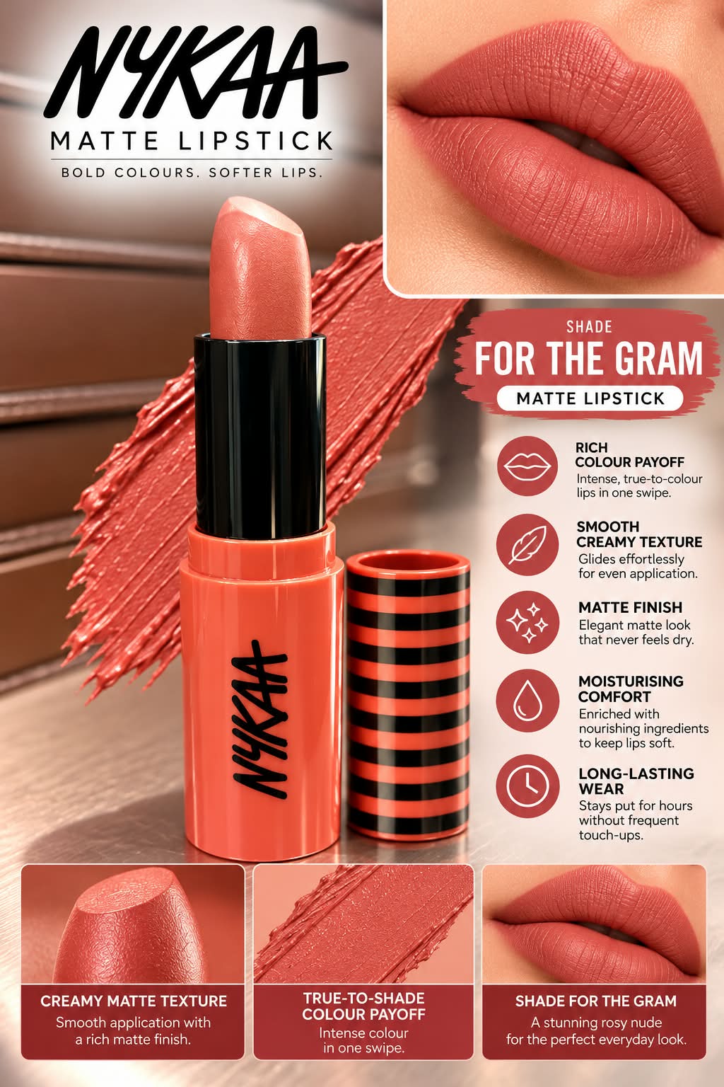 Nykaa So Creme! Creamy Matte Lipstick