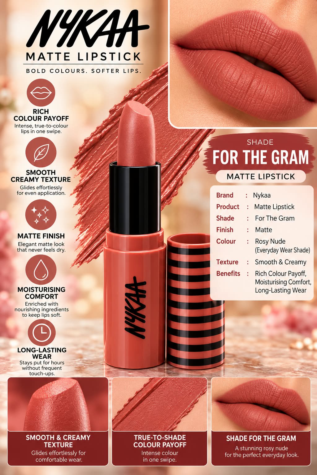 Nykaa So Creme! Creamy Matte Lipstick