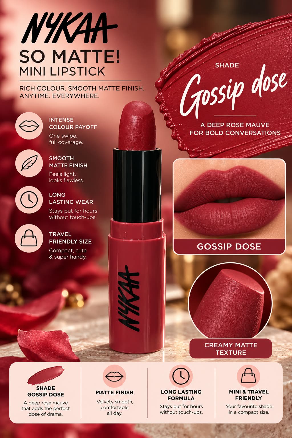 Nykaa So Creme! Creamy Matte Lipstick