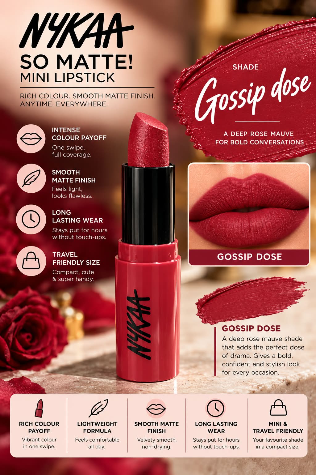Nykaa So Creme! Creamy Matte Lipstick