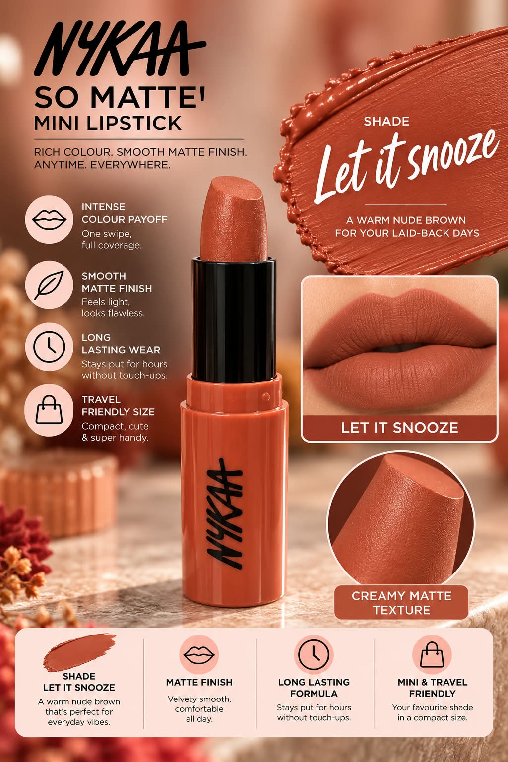 Nykaa So Creme! Creamy Matte Lipstick