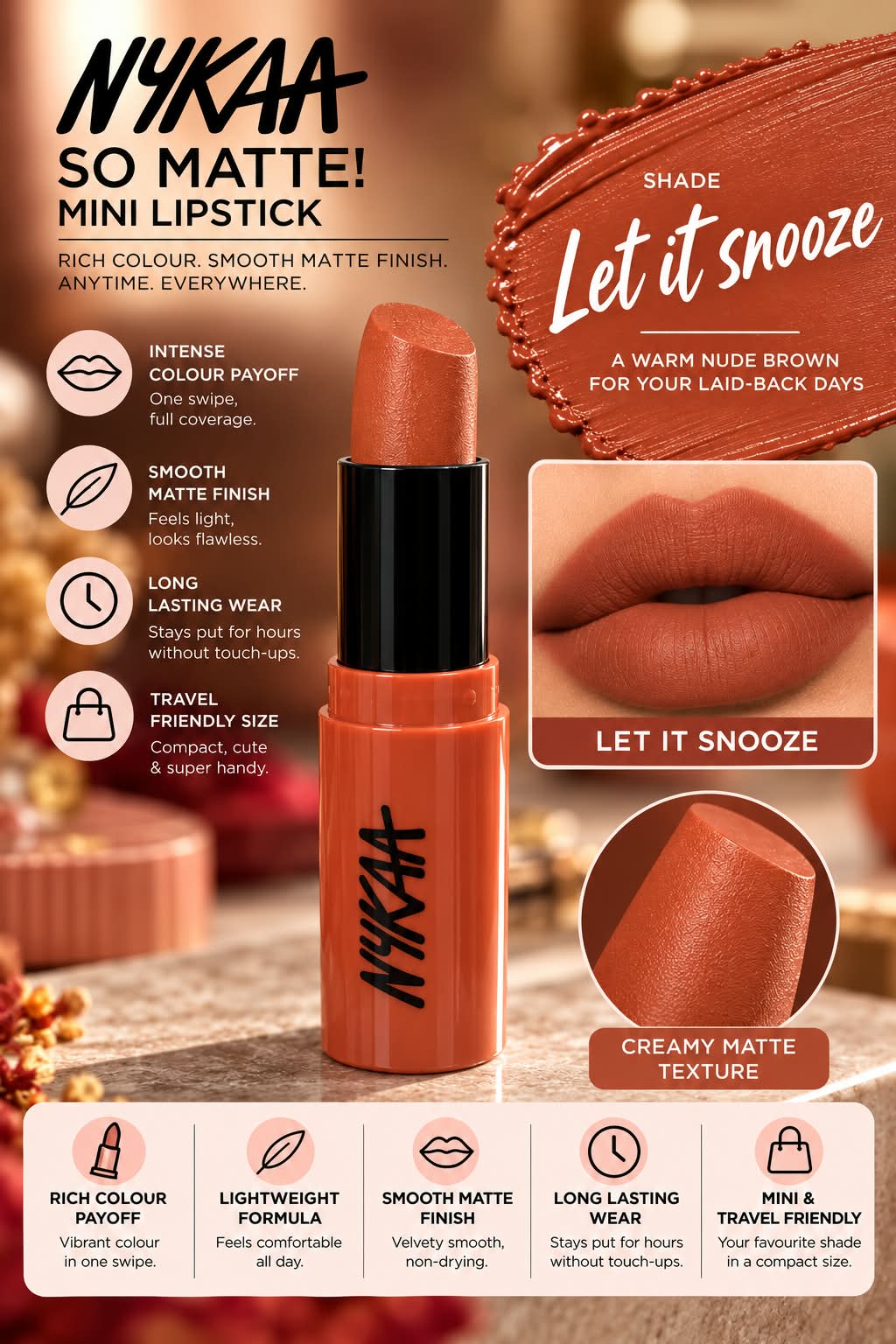 Nykaa So Creme! Creamy Matte Lipstick