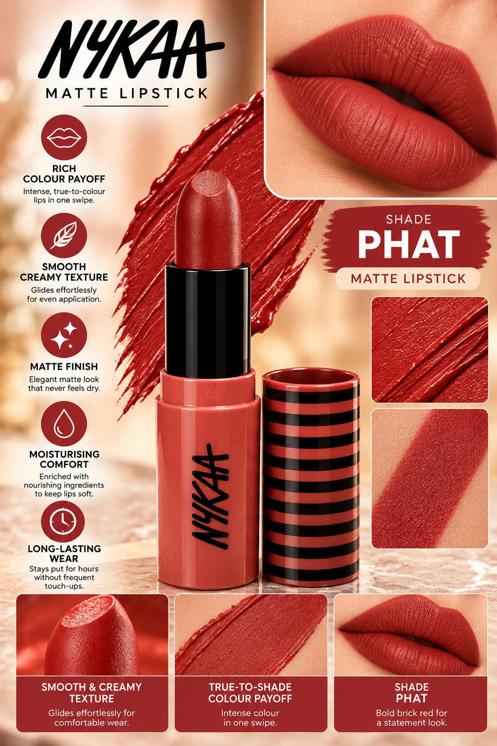 Nykaa So Creme! Creamy Matte Lipstick