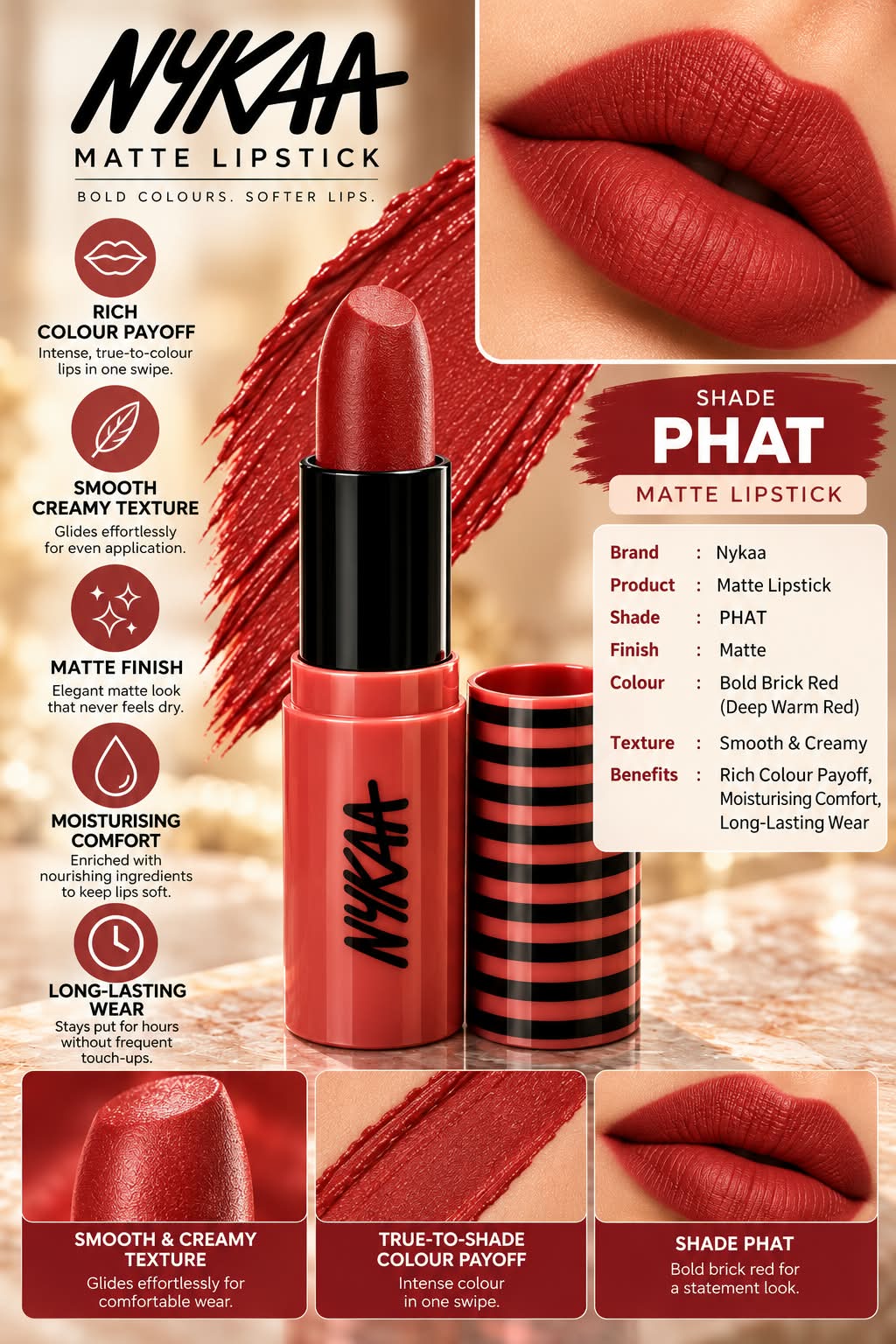 Nykaa So Creme! Creamy Matte Lipstick