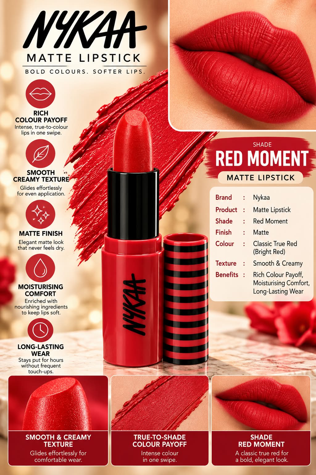 Nykaa So Creme! Creamy Matte Lipstick