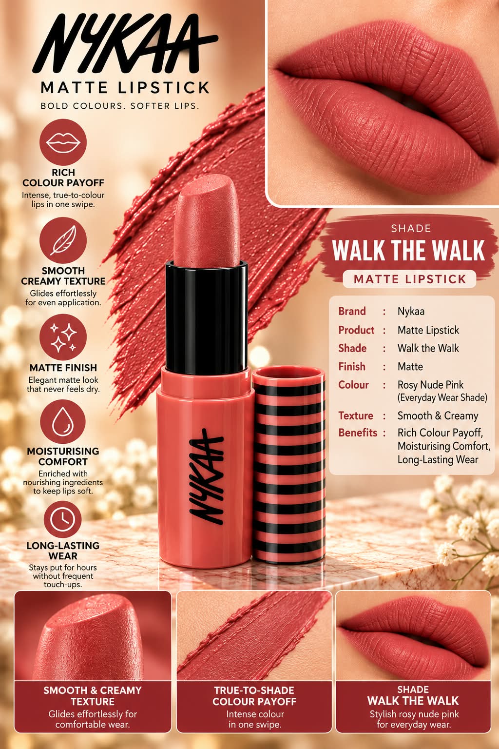 Nykaa So Creme! Creamy Matte Lipstick