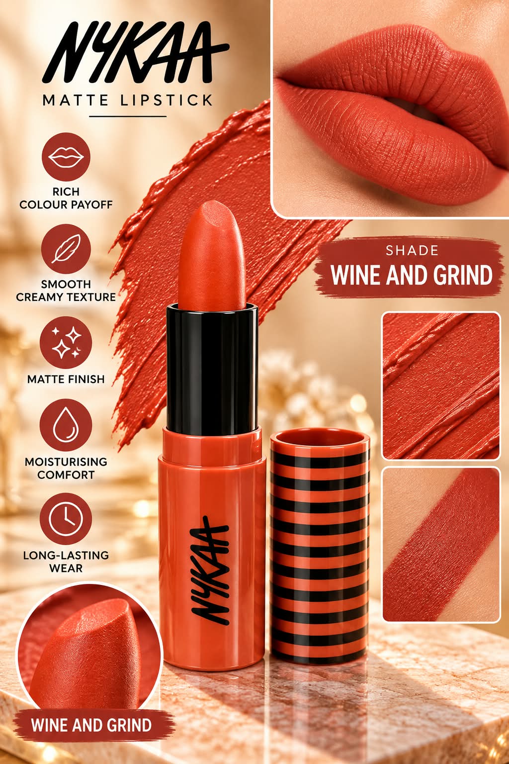 Nykaa So Creme! Creamy Matte Lipstick