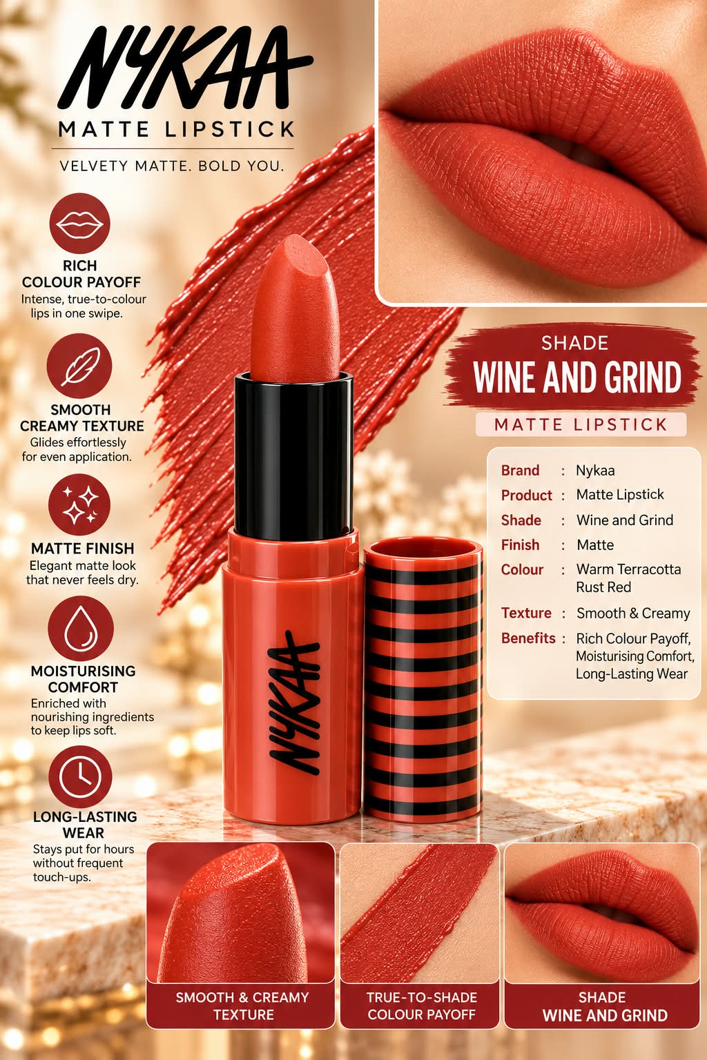 Nykaa So Creme! Creamy Matte Lipstick