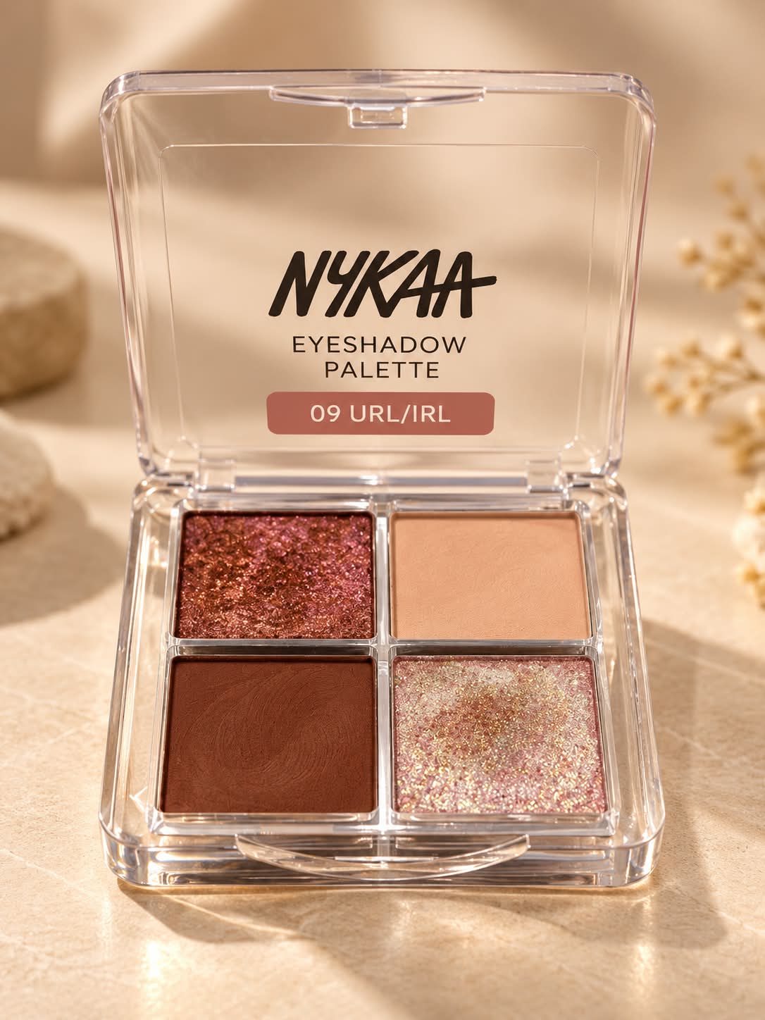 Nykaa Stardust Multi-Texture Holographic Quad Eyeshadow Palette