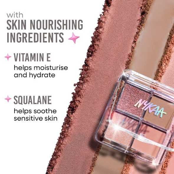 Nykaa Stardust Multi-Texture Holographic Quad Eyeshadow Palette