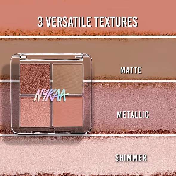 Nykaa Stardust Multi-Texture Holographic Quad Eyeshadow Palette