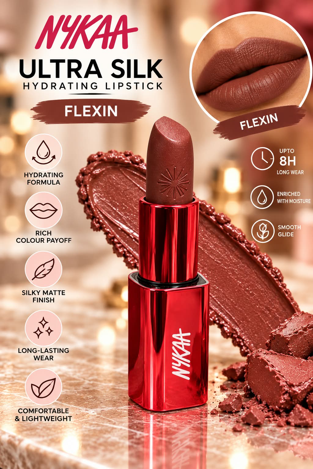 Nykaa Ultra Silk Hydrating Lipstick