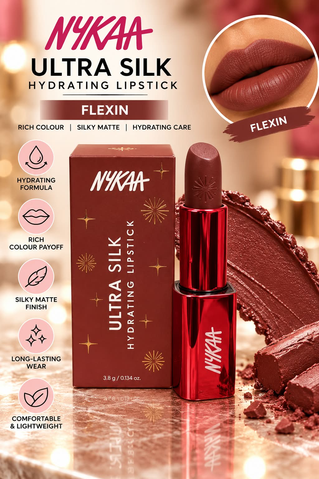 Nykaa Ultra Silk Hydrating Lipstick