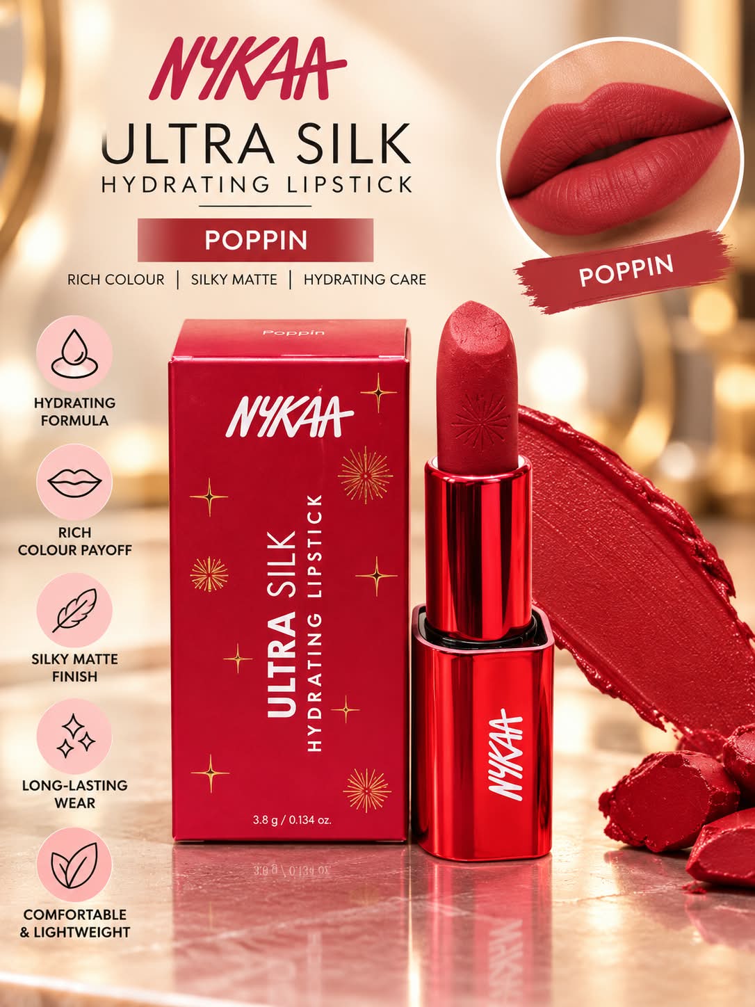Nykaa Ultra Silk Hydrating Lipstick