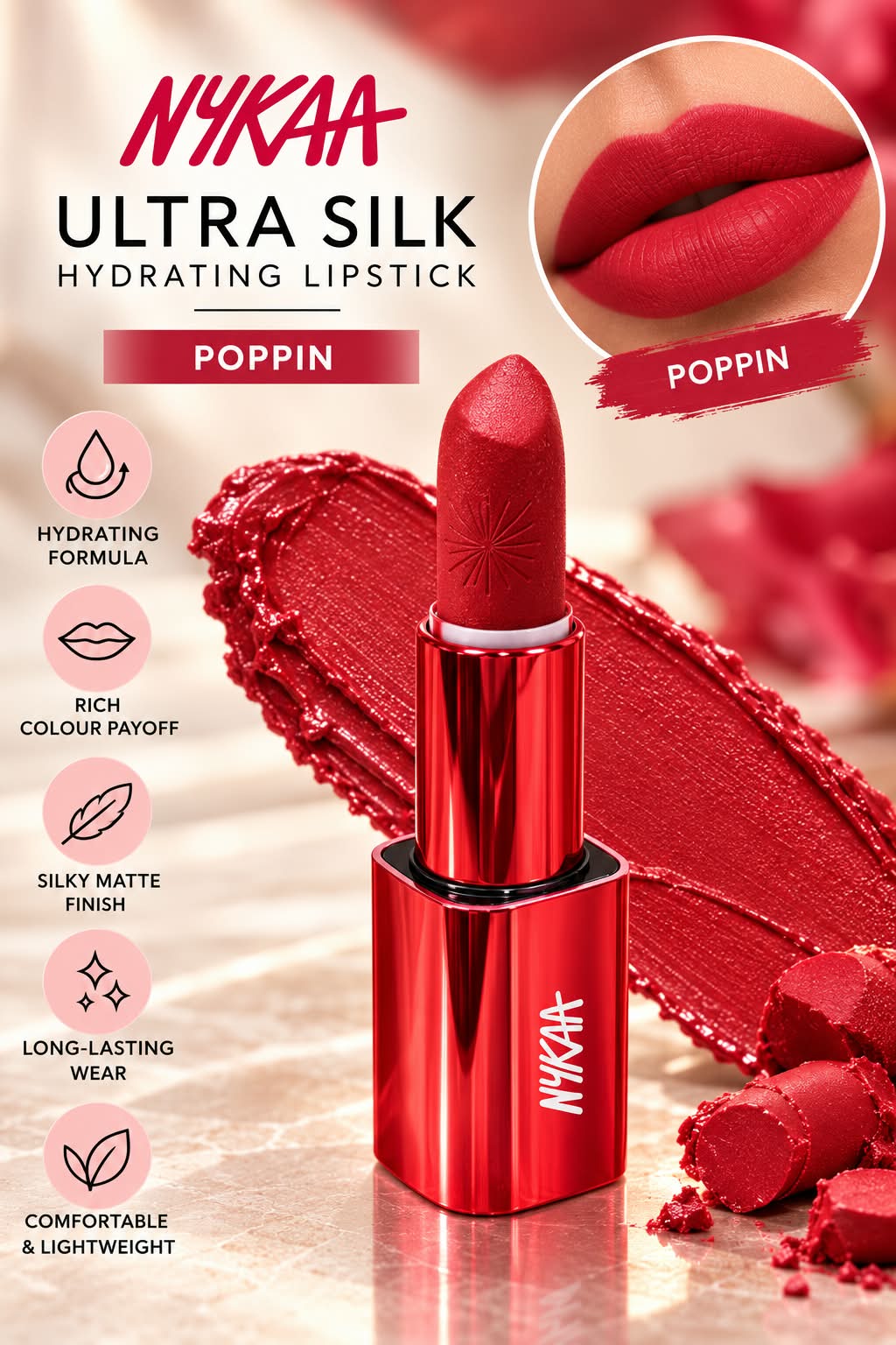 Nykaa Ultra Silk Hydrating Lipstick