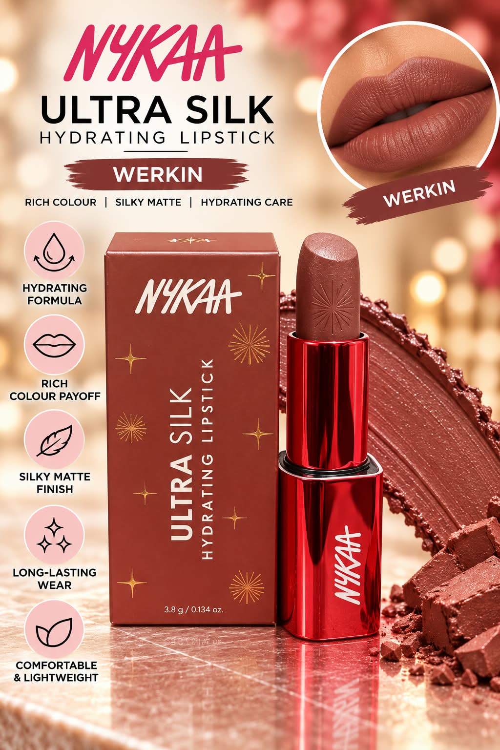 Nykaa Ultra Silk Hydrating Lipstick