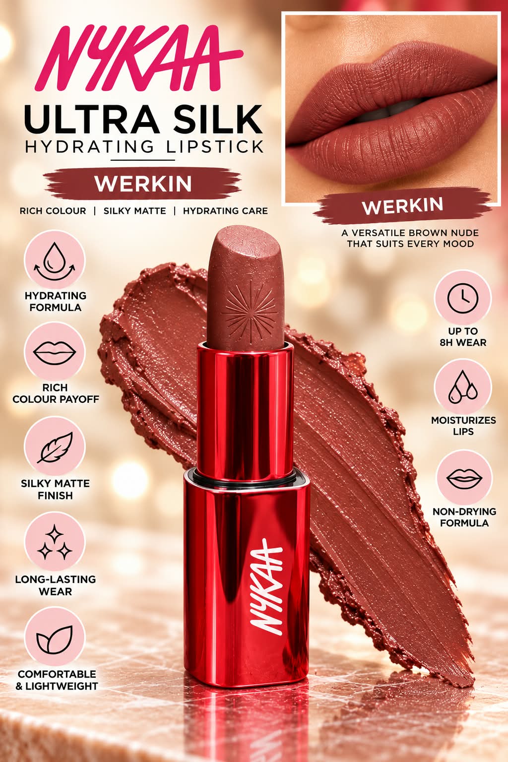 Nykaa Ultra Silk Hydrating Lipstick