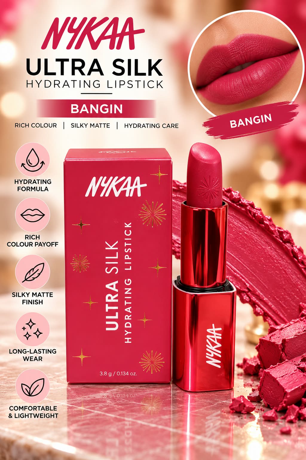 Nykaa Ultra Silk Hydrating Lipstick