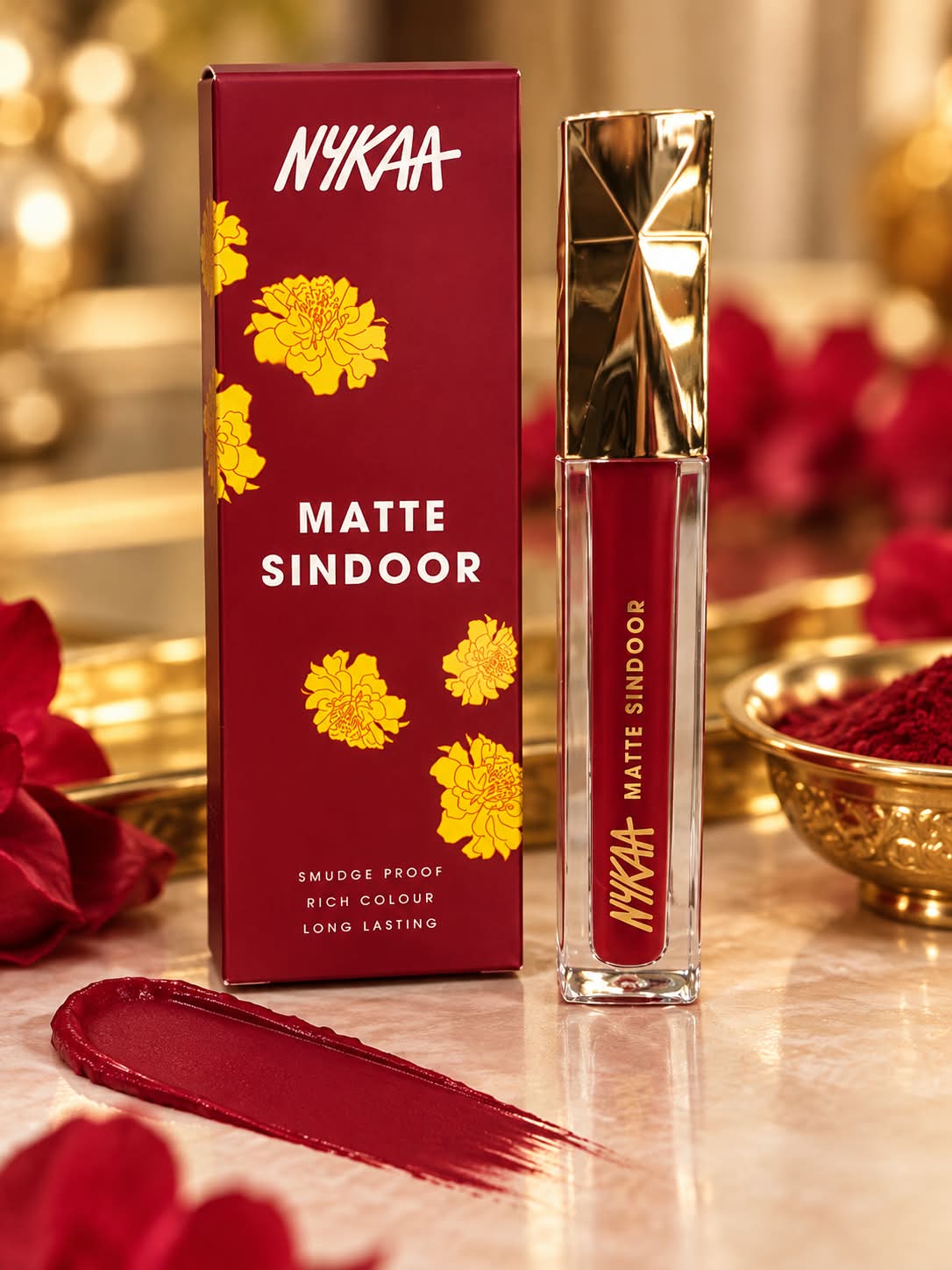Nykaa Matte Sindeer Smudge Proof Rich Colour Long Lasting