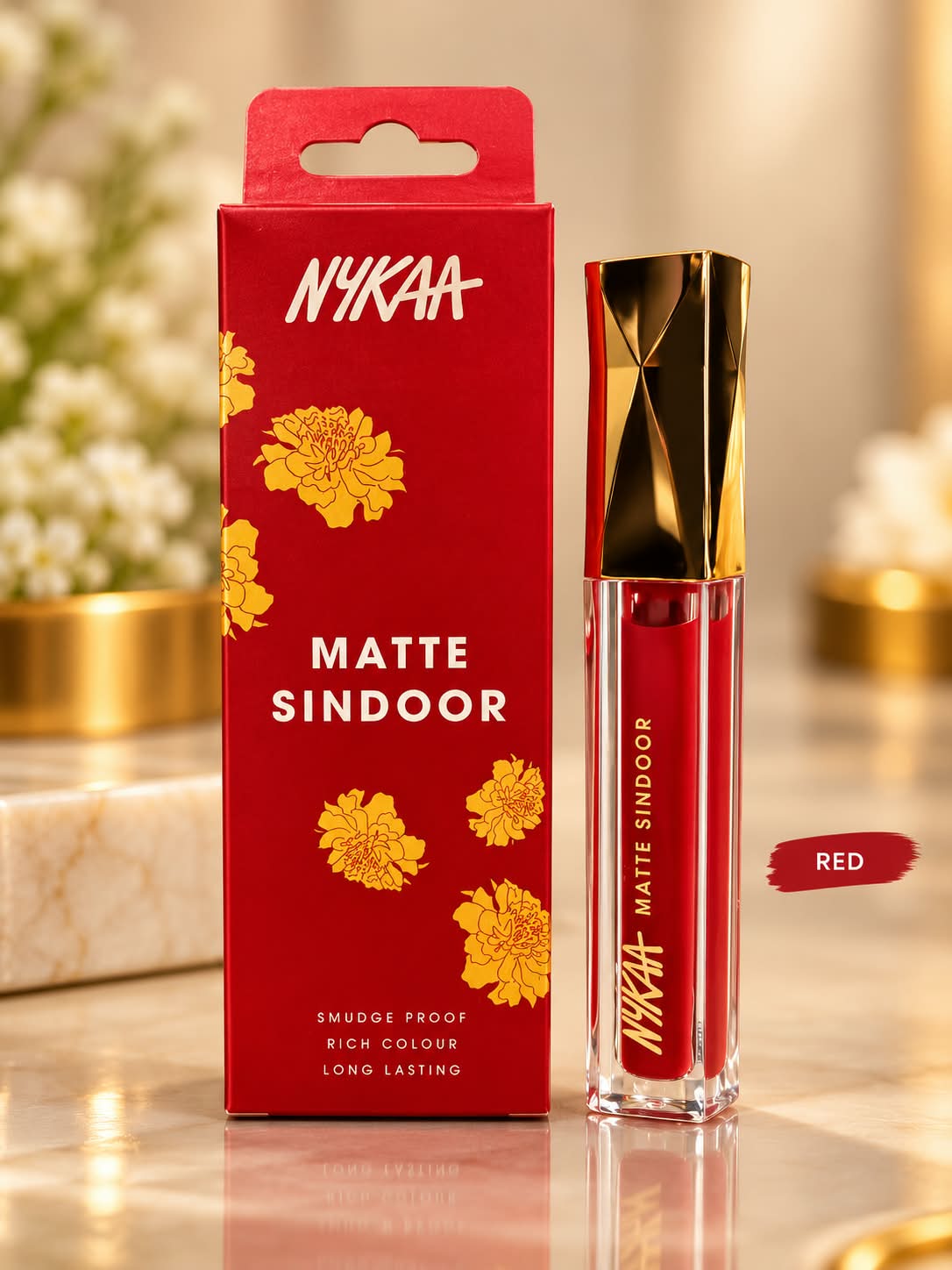 Nykaa Matte Sindeer Smudge Proof Rich Colour Long Lasting