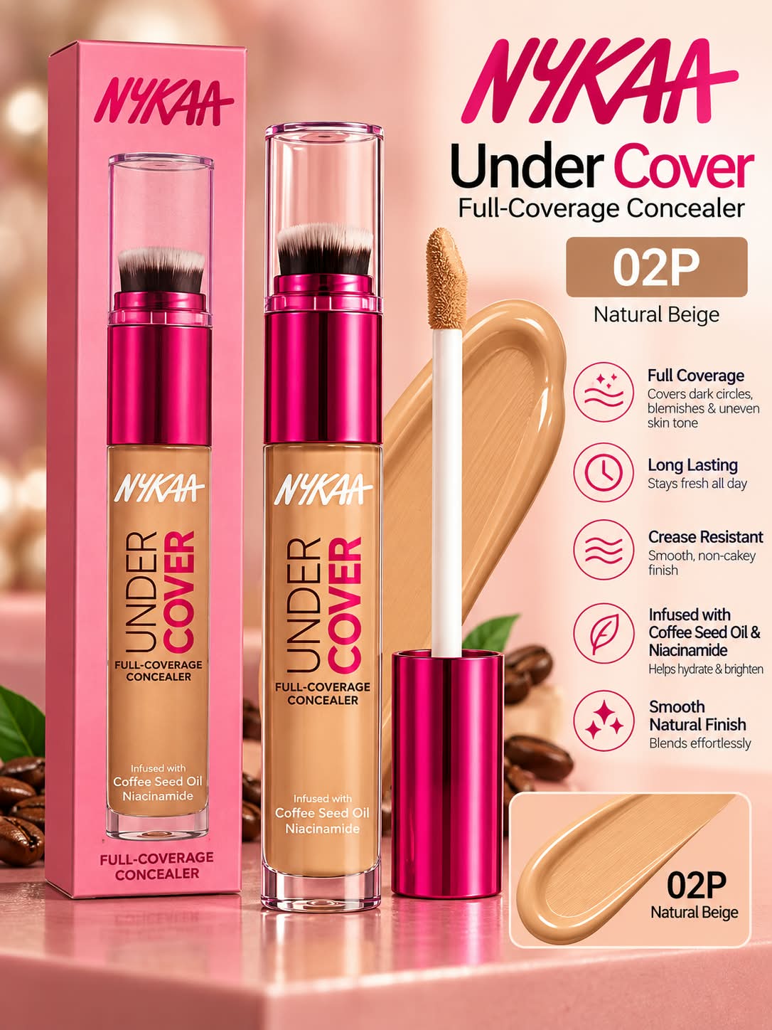 NYKAA Undercover Full Coverage Concealer