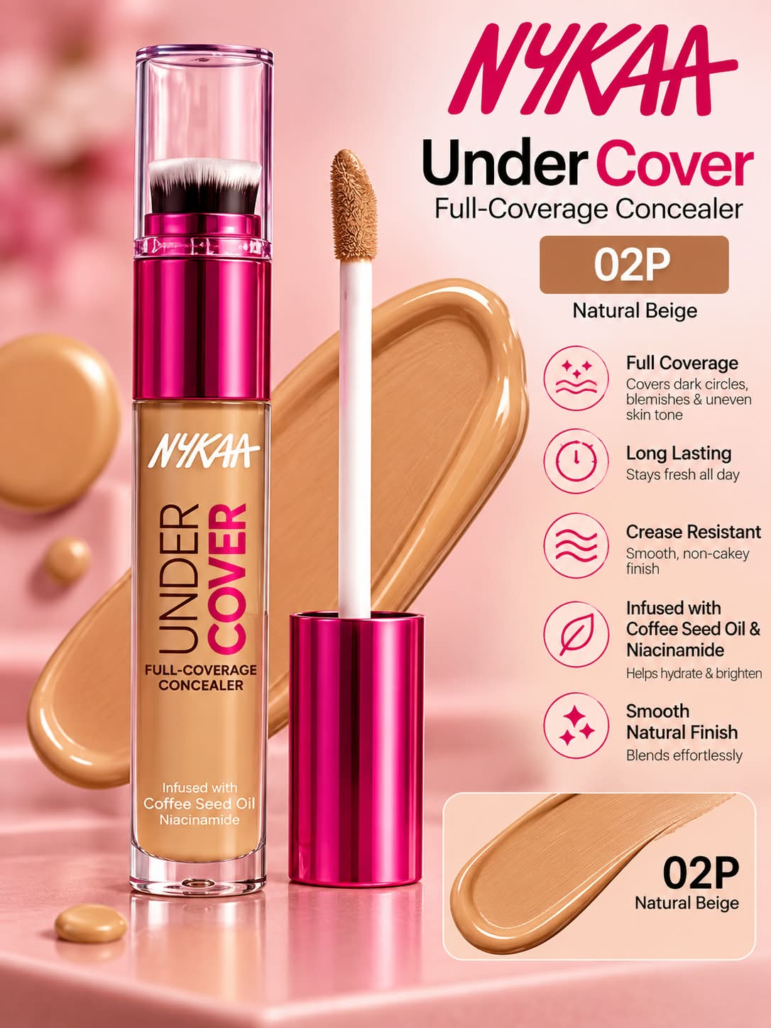 NYKAA Undercover Full Coverage Concealer