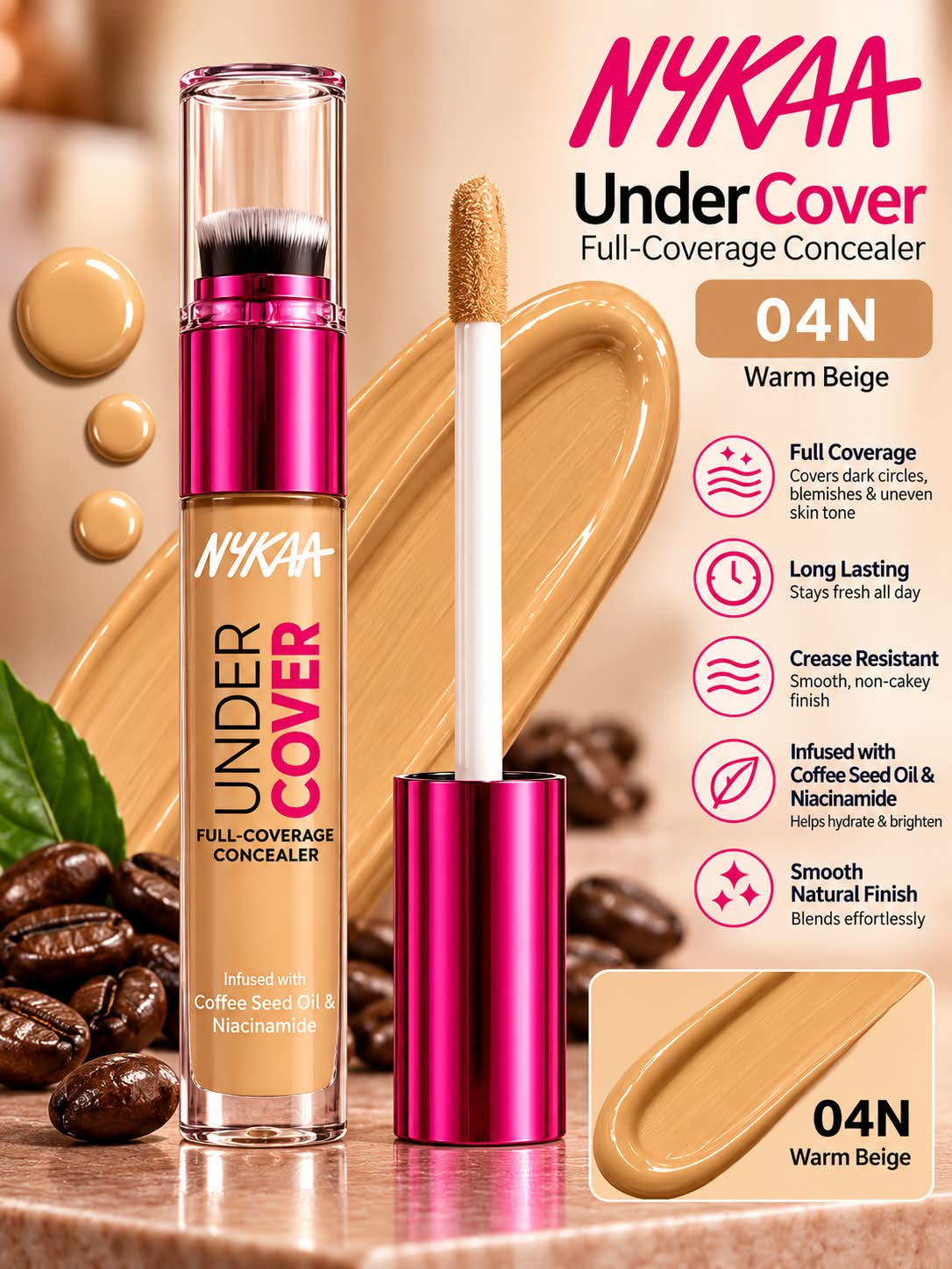 NYKAA Undercover Full Coverage Concealer